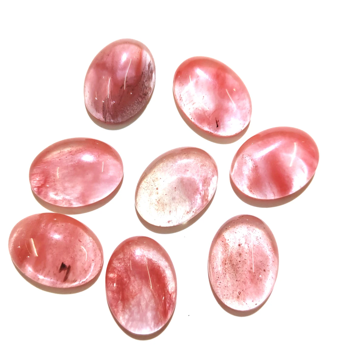 

10pcs Natural Stones Watermelon Red Stone Cabochon No Hole Beads for Making Jewelry DIY accessories Loose Elliptical shape Beads