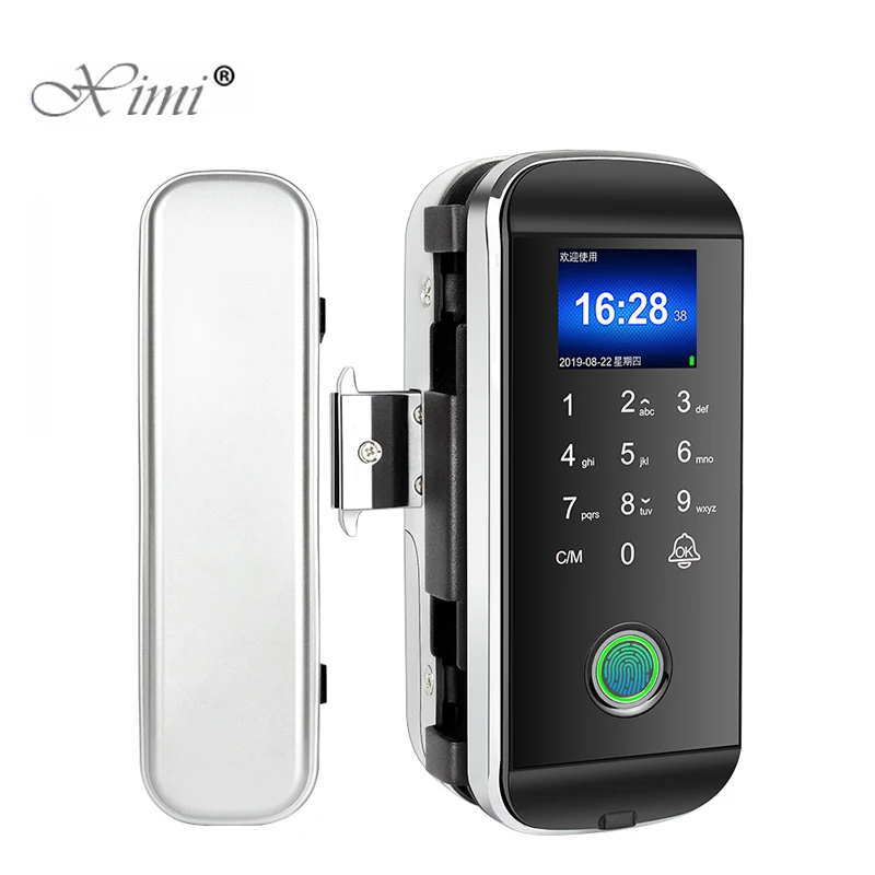 US $64.60 New Arrival Sliding Glass Door Lock Biometric Fingerprint Door Access Control System Support CardPassword And Remote Control