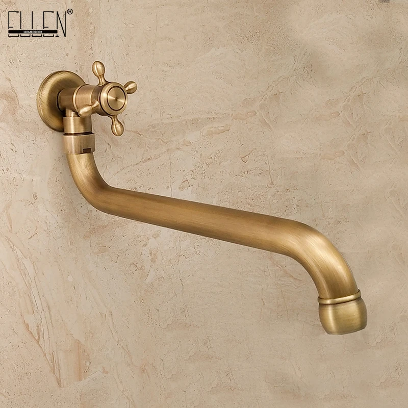 ELLEN Solo Frío-grifo de pared exterior para fregona y piscina, grifería de bronce giratoria para fregadero de cocina, ML982