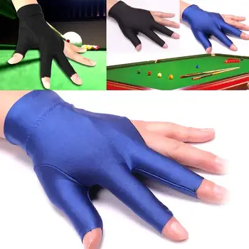 

Spandex 1pcs Left Hand Snooker Accessory Billiard Cue Gloves Billiard Gloves Useful Universal Three Finger Glove Noted Fashion