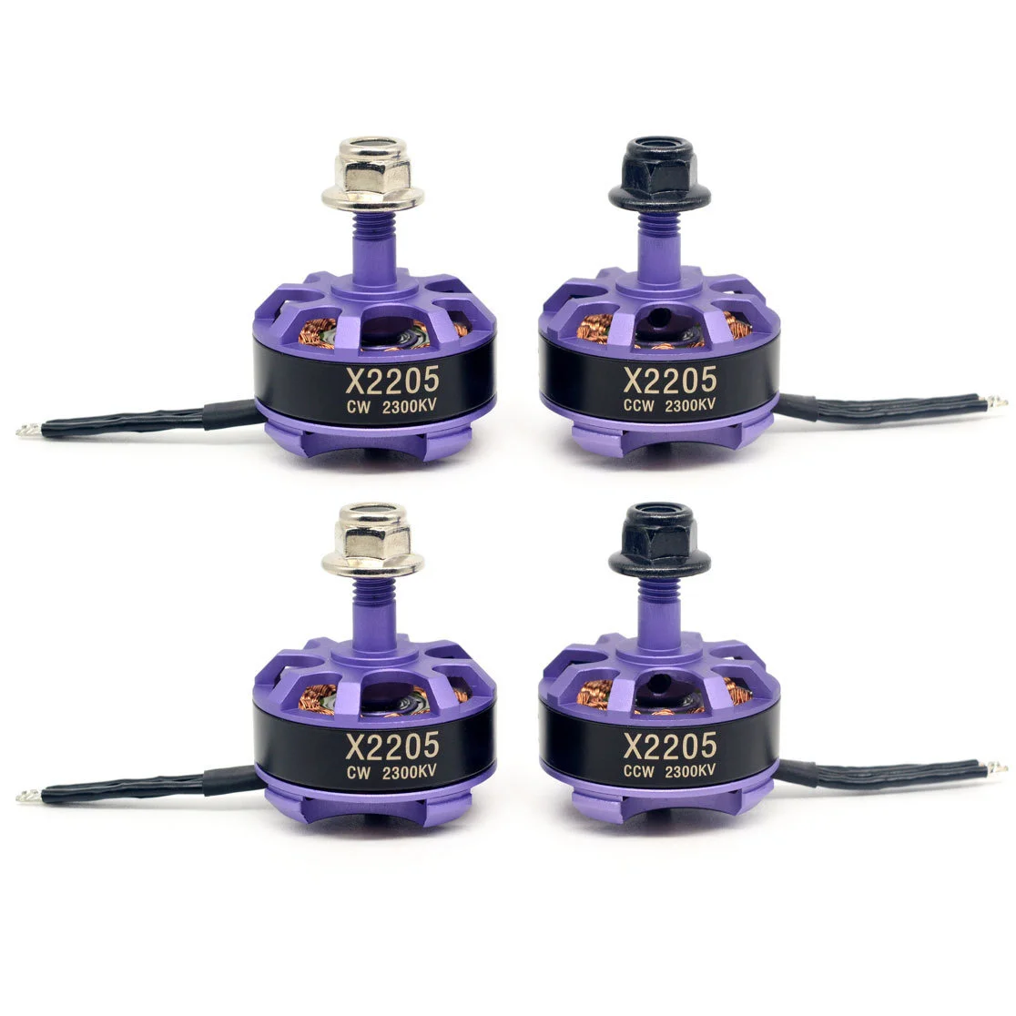 4 шт. 2205 2300KV 2-4S бесщеточный двигатель CW CCW фиолетовый для QAV250 ZMR250 260 рама RC Racer Racing |