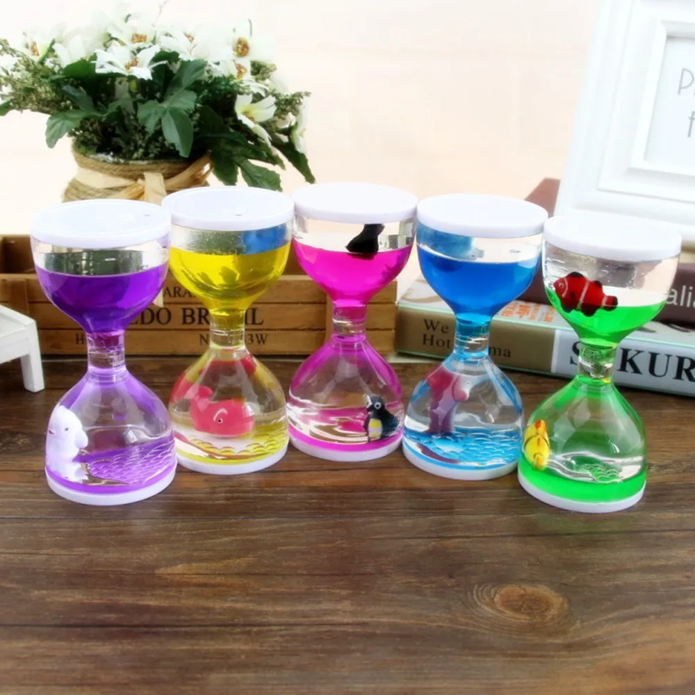 Creative marine animal big cup oil dripping oil drip hourglass timer ornament marine museum student children birthday gift