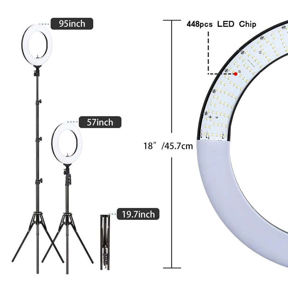  Zomei Led Makeup Light Ring Kit Photographic Lighting Camera Light Lamp With Stand For Video Shooti