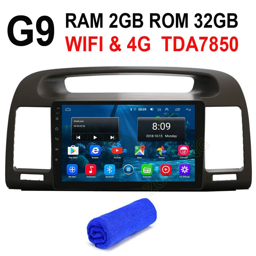 4G 2+ 32Gb 2.5D дерево цвет для Toyota Camry V30 2002-2006 Android автомобильный мультимедийный плеер авторадио автомобильный радиоприемник с навигацией GPS wifi - Цвет: G9 GPS