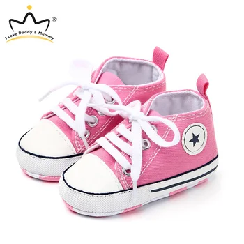 

0-18 Months Toddler Baby Shoes Sneakers Anti-Slip Soled Baby Boy Girl Casual Shoes Infant Canvas Shoes for Newborn Boys Girls