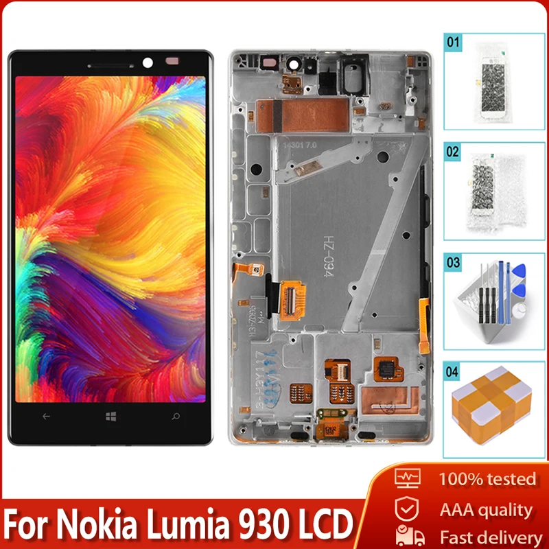Сменный сенсорный ЖК дисплей с рамкой для Nokia Lumia 930 5 0 дюйма|Экраны мобильных