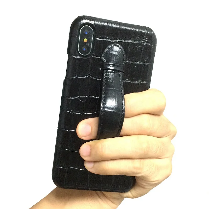 Чехлы для телефонов iPhone X XS 10 из натуральной кожи с крокодиловым ремешком и