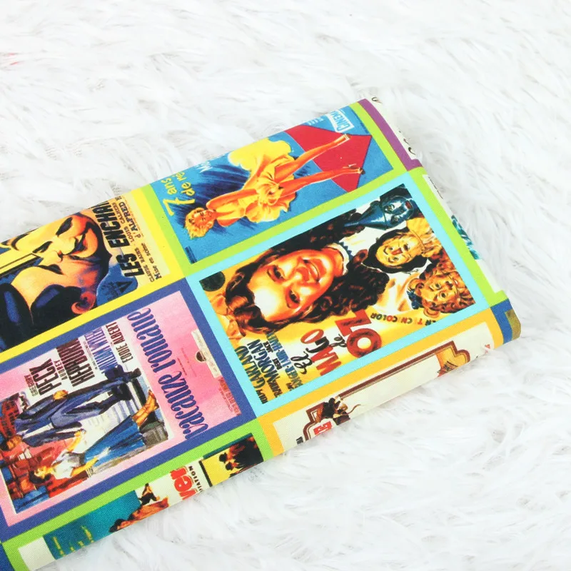 Половина метра саржа мультфильм людей печати ткань для ручной работы DIY одежды платье Материал хлопок CR-113