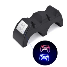 Двойной Зарядное устройство для PS4 игра Зарядная база игровой контроллер Зарядное устройство светодиодный светильник Дисплей USB интерфейса тонкая зарядная док-станция для геймпад