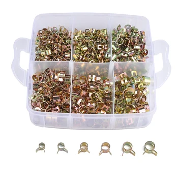 

520Pcs 6-20mm Spring Clips Fuel Oil Water Hose Clip Pipe Tube Clamp Fastener Cooling Systems Car & Truck PartsAccessories