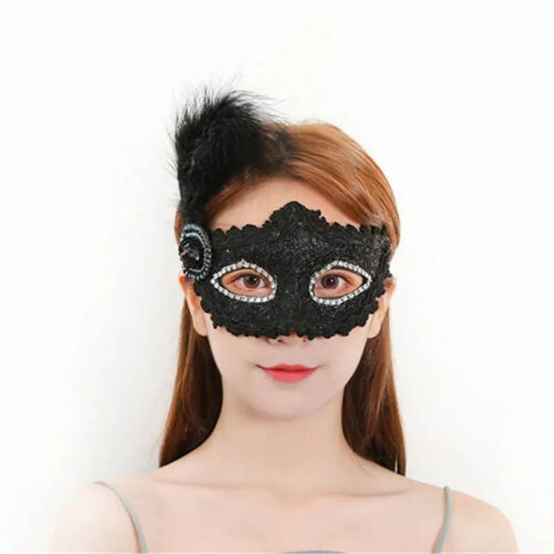 Sexy Lace Feather Masquerade Mask for Carnival Halloween Half Face Ball Party Masks Festive Supplies Decoration |