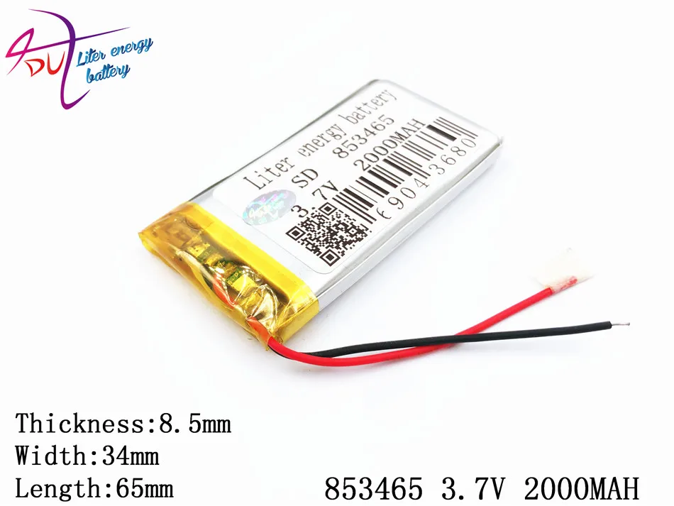 3 7 V 2000mAh 853465 полимер литий ионный/литий ионный аккумулятор для планшетных ПК банк