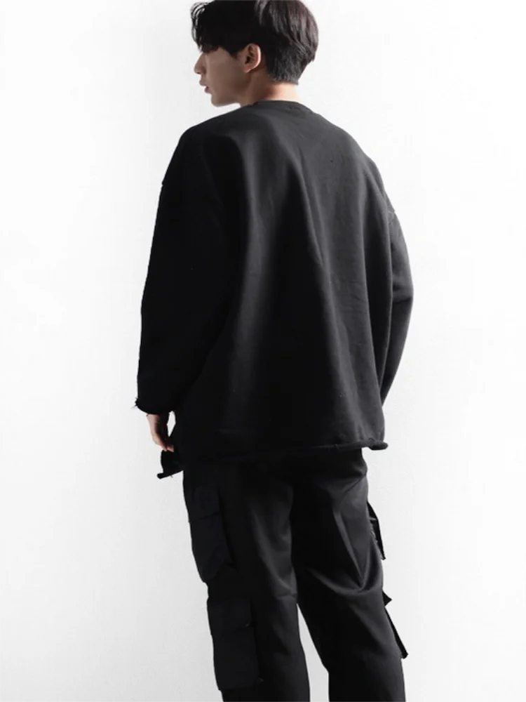 Men's Long Sleeve Hoodie Spring And Autumn New Korean Fashion Pocket Round Collar Casual Versatile Large Size Hoodie