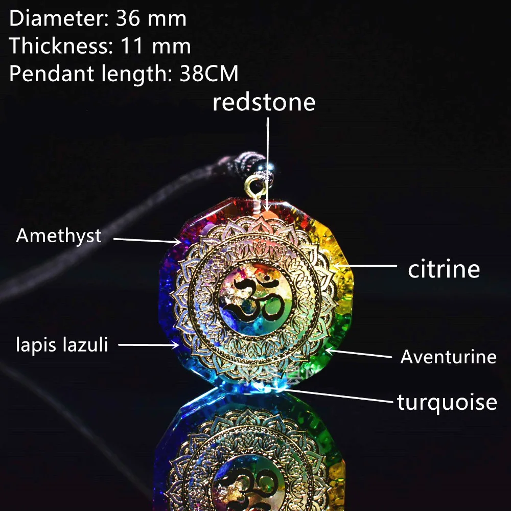 Orgonite Sri Yantra Necklace Sacred Chakra Energy Hinduism