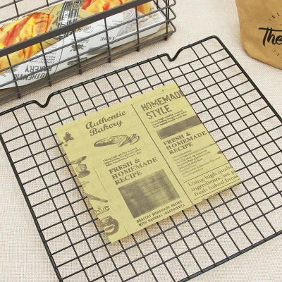 S cowhide 100 sheets Многофункциональный гамбургер хлеб Восковая бумага одноразовая пищевая упаковка жиронепроницаемая бумага мыло упаковочная бумага переносной масляной бумаги - Цвет: S cowhide 100 sheets