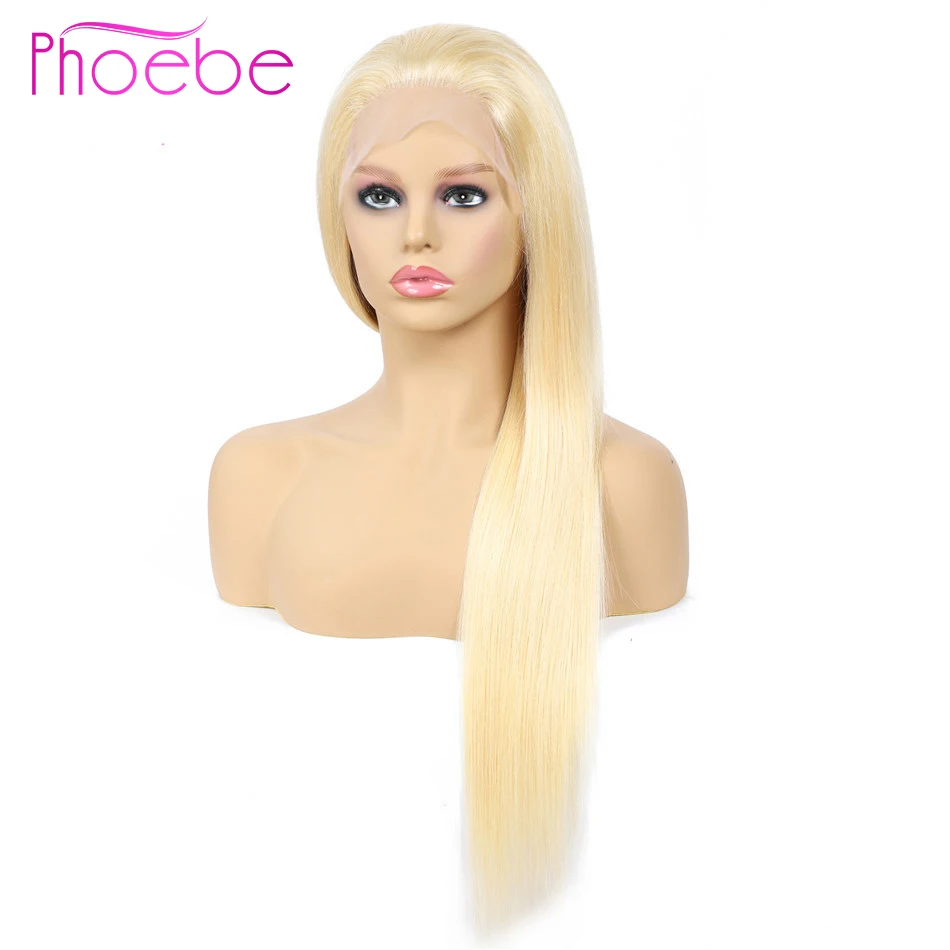 

Phoebe Hair #613 Blonde Lace Front Human Hair Wigs Malaysia Straight Lace Front Wig Pre Plucked Honey Blonde Non-Remy 13x4 Lace Wigs For Black Women Hair Extensiones