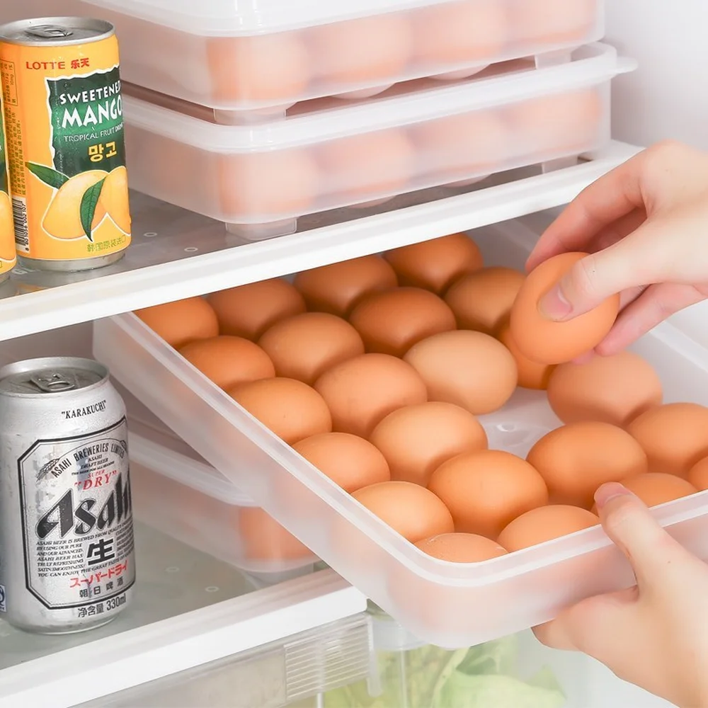 Коробка для яиц холодильник хранение яиц противоударный лоток с крышкой wy121113