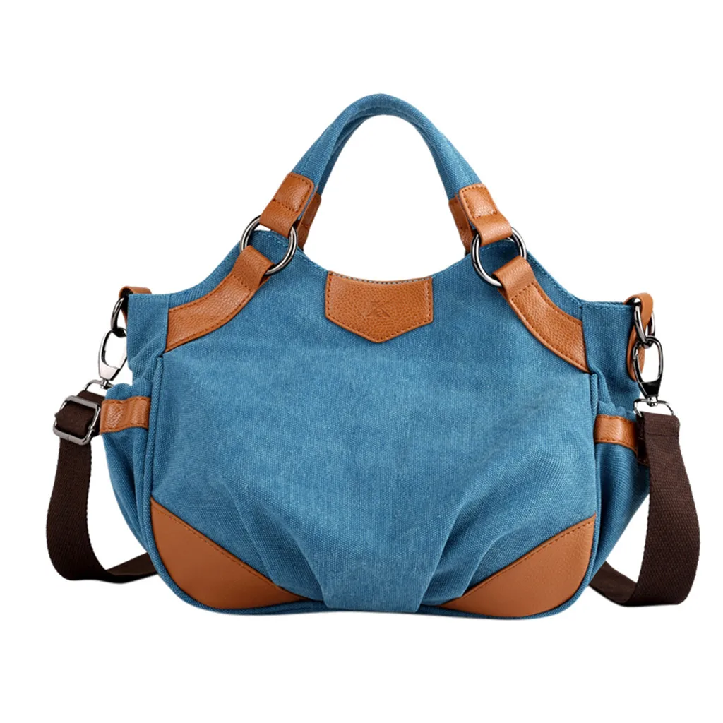 

Canvas Leather Capacity Bags For Women A Bag Large Pocket Casual Tote Women's Handbag Shoulder Handbags Female Foldable Reusable