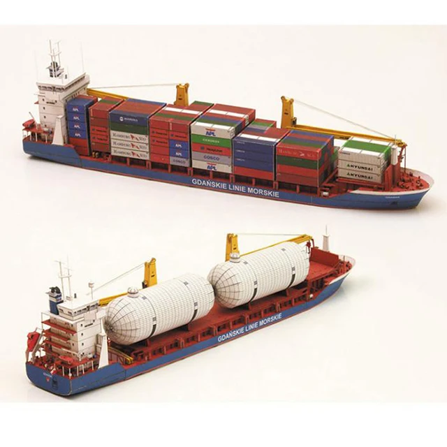 Hot sale 1:400 Gdansk Cargo Ship DIY Handcraft 3D Paper Card Model Sets 3
