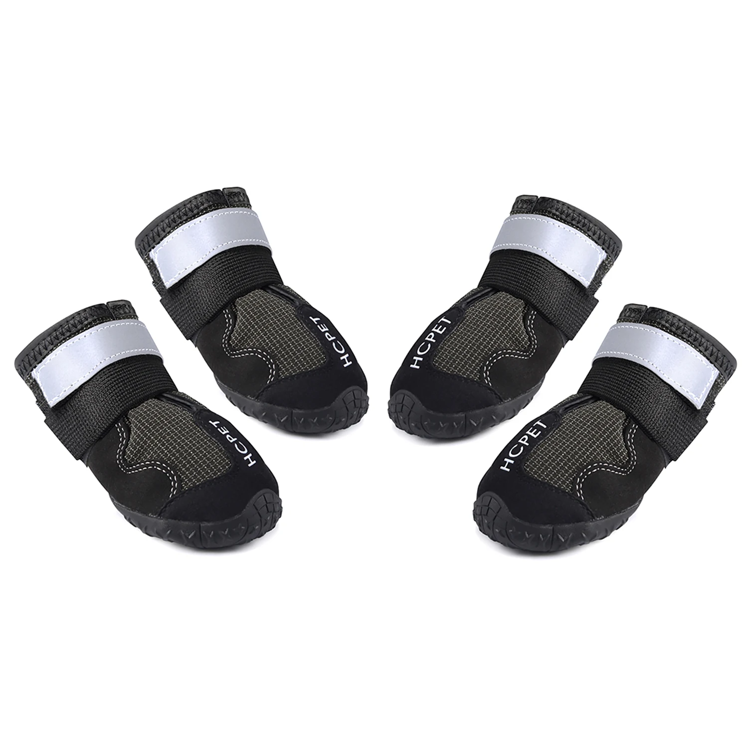Black 4pcs PUGGA HYCW-1 водонепроницаемые ботинки для собак 4 шт. противоскользящие походные ботинки для собак средних и больших размеров Лабрадор Хаски защищают лапы от травм - Цвет: Black 4pcs