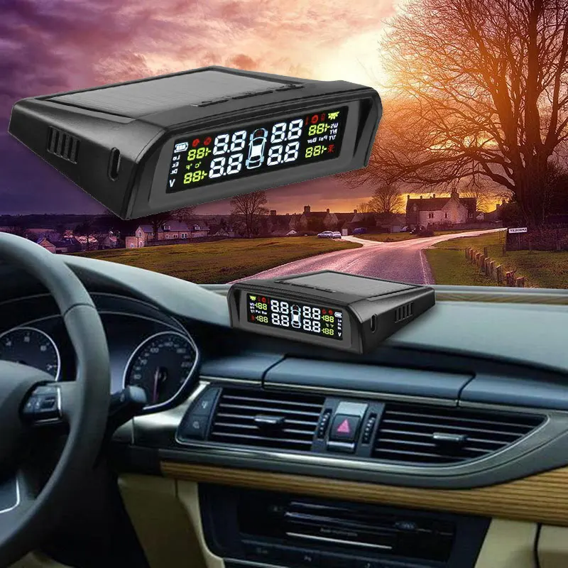 Vehemo ЖК-дисплей Анти-взрыв TPMS Солнечная система мониторинга давления в шинах прочный автомобильный мониторинг шин с низким энергопотреблением