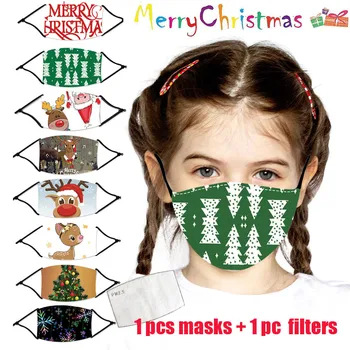 

Children Face Mask Filters Christmas Kids Outdoor Mouth Masks Protection Face Masks Reusable Washable Party Mask mascarillas#45