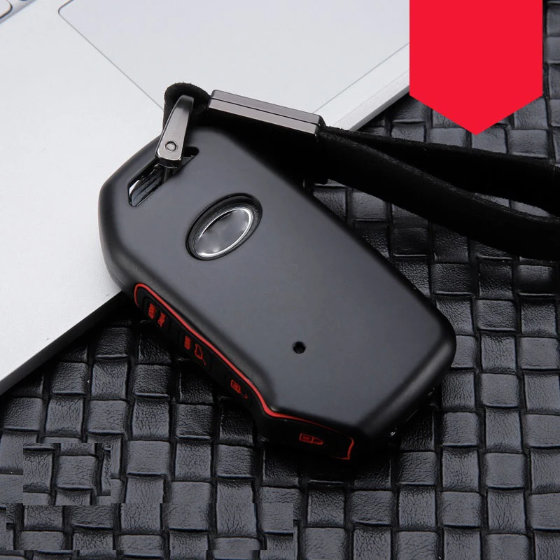 4button blackred УГЛЕРОДНЫЙ сплав+ силиконовый чехол для ключей для Kia Sportage Ceed Sorento Cerato Forte - Название цвета: 4button blackred