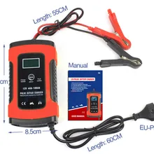 12V мотоцикл и автомобиль автоматическое интеллектуальное зарядное устройство, EFB AGM гель импульсный Ремонт зарядное устройство с ЖК-дисплеем