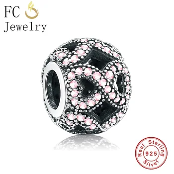 

FC Jewelry Fits Original Pandora Charms Bracelets 925 Silver Number 8 Mixed CZ Zirconia Shaped Beads for DIY Making Berloque