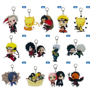 

Anime Naruto Acrylic Keychain Uchiha Obito Deidara Sasori Uchiha Itachi Cartoon Double-sided Pendant Keyring Jewelry Accessory