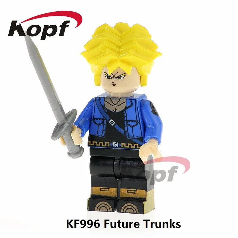 Одиночная распродажа фигурки Dragon Ball Z Jiren Goku Ultra Instic Future trunks Vegeta SSJ3 строительные блоки игрушки для детей подарок KF455 - Цвет: KF996 Without Box