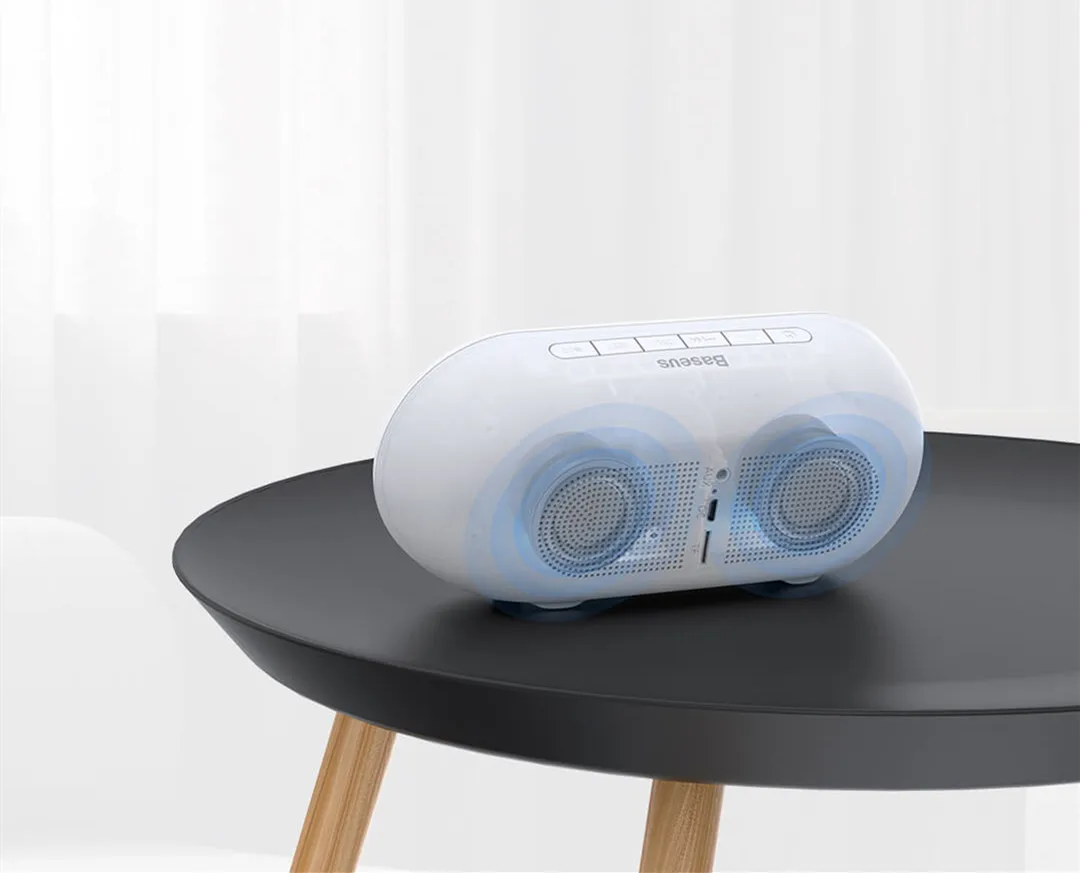 Xiaomi BASEUS беспроводной Bluetooth динамик бытовой сабвуфер мини звук Будильник зеркало портативное радио 3-D объемный