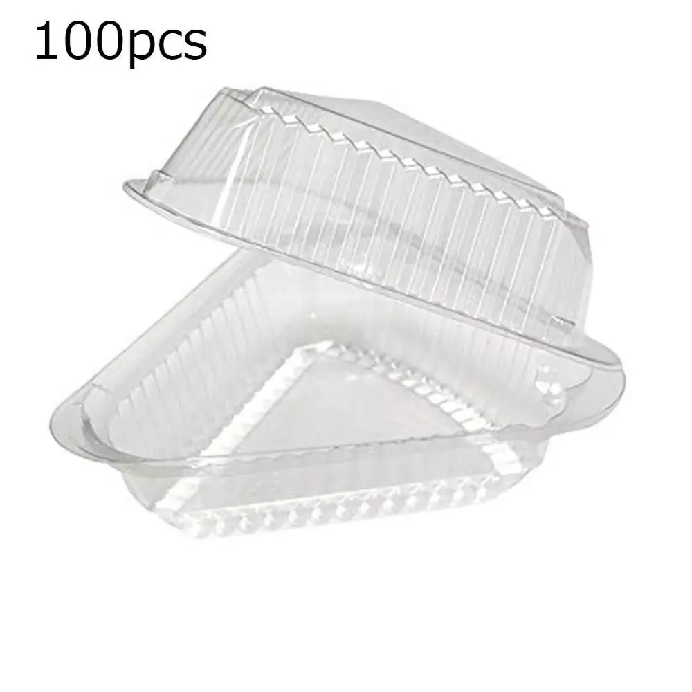 

100pcs Pie Sandwich Cake Box Snack Pastry Transparent Container Pizza Dessert Food Storage Container Creative Food Preservation