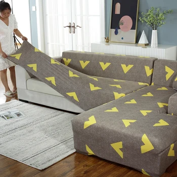 

Magic Sofa Cover Waterproof Geometric Couch Cover Elastic Sofa Cover for Living Room Pets Corner L Shaped Home Sofa Slipcover