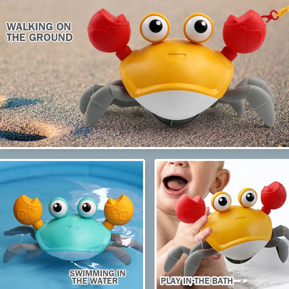 walking crab bath toy