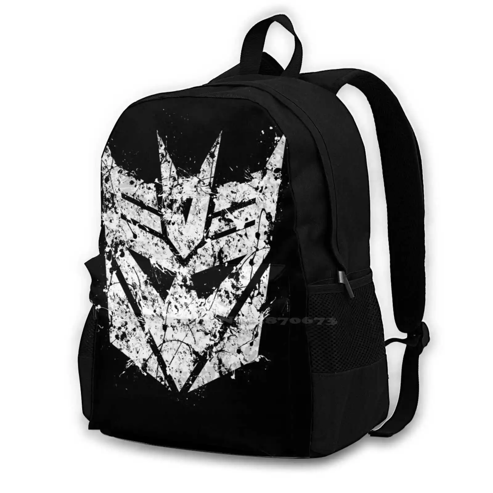 

-Школьные сумки Decepticon для девочек-подростков, дорожные сумки для ноутбука, с логотипом Autobot, с защитой от брызг, с символами ТВ, белого и черного цвета