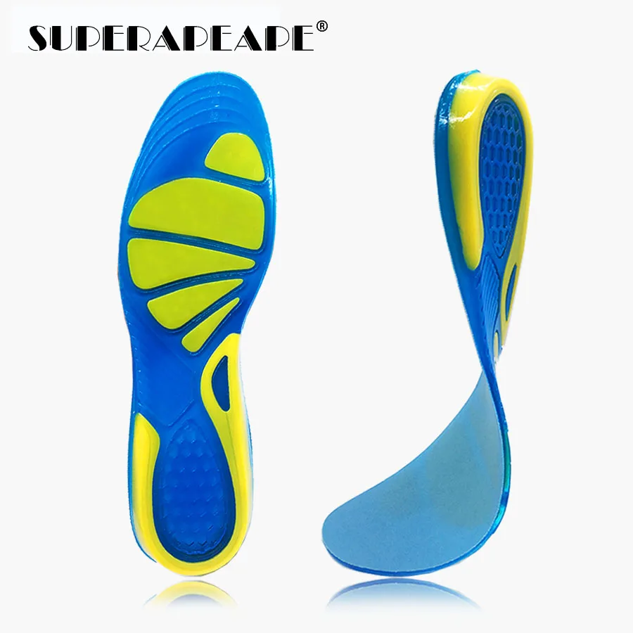 Silicone Gel Insoles Foot Care for Plantar Fasciitis orthopedic Massaging Shoe Insert Shock Absorption Heel Spur sneakers Unisex