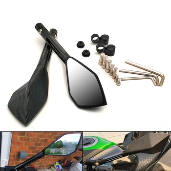 

Universal Motorcycle Mirrors Aluminum View Rearview Side Mirror For Kawasaki KLZ1000 Versys W800 Cafe KX 65 85 125 250 450 F