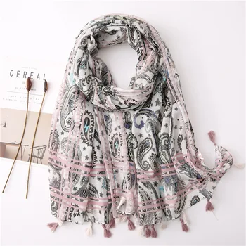

2020 ETHNIC Winter Scarf For Women Hijab Scarf Luxury Brand Boho Wraps Female Scarves And Shawls Sjaal Muslim Hijab Snood