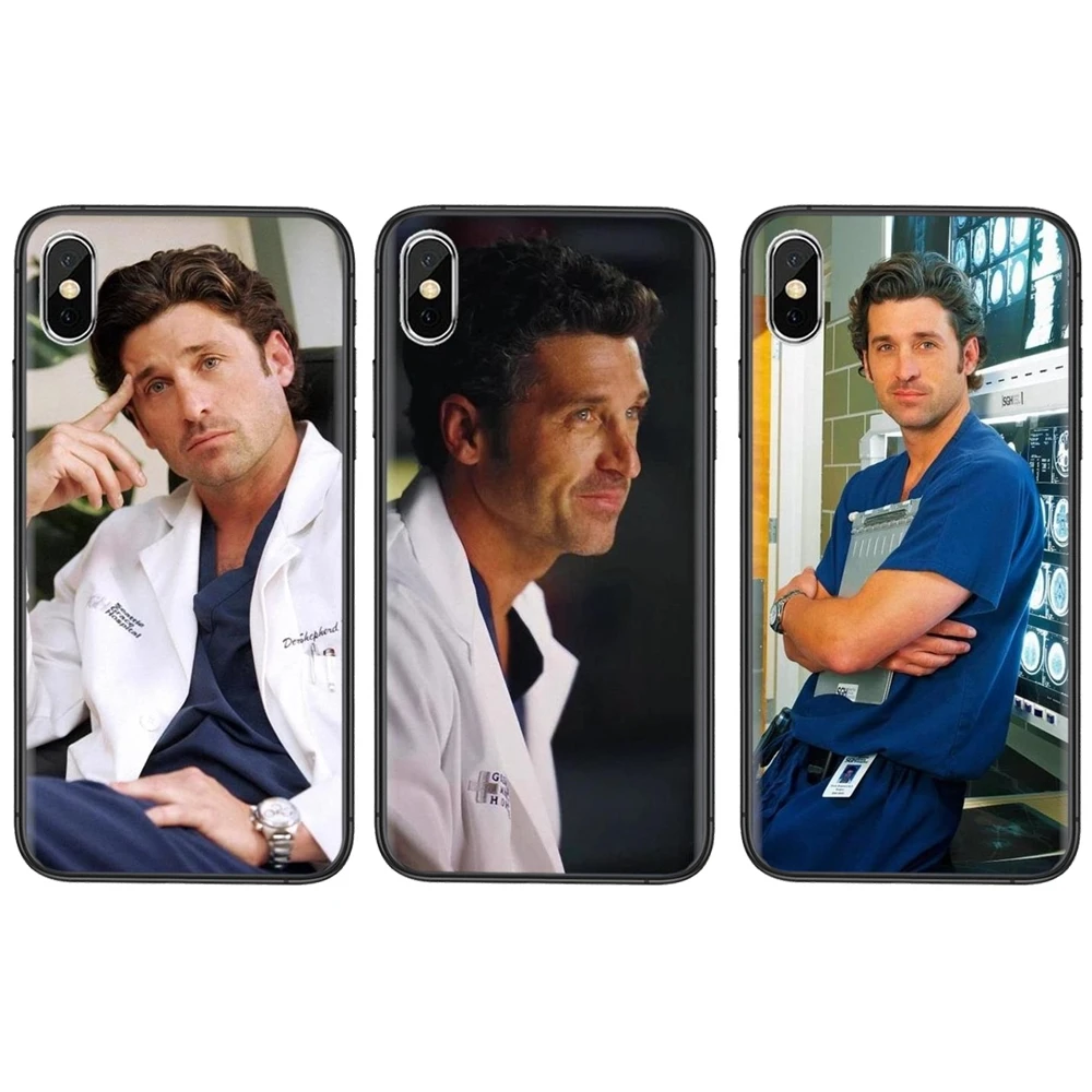 Derek Shepherd Greys Anatomy Poster Black Shell Painting Bumper Reasonal Price For Redmi Note 10 9 9S 9T 8 8T 7 6 5 5A 4 Pro | Мобильные