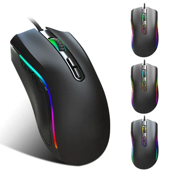 

Glowing Mouse Gaming Mouse Wired USB Optical Computer Mice 7 Programmable Keys AS99