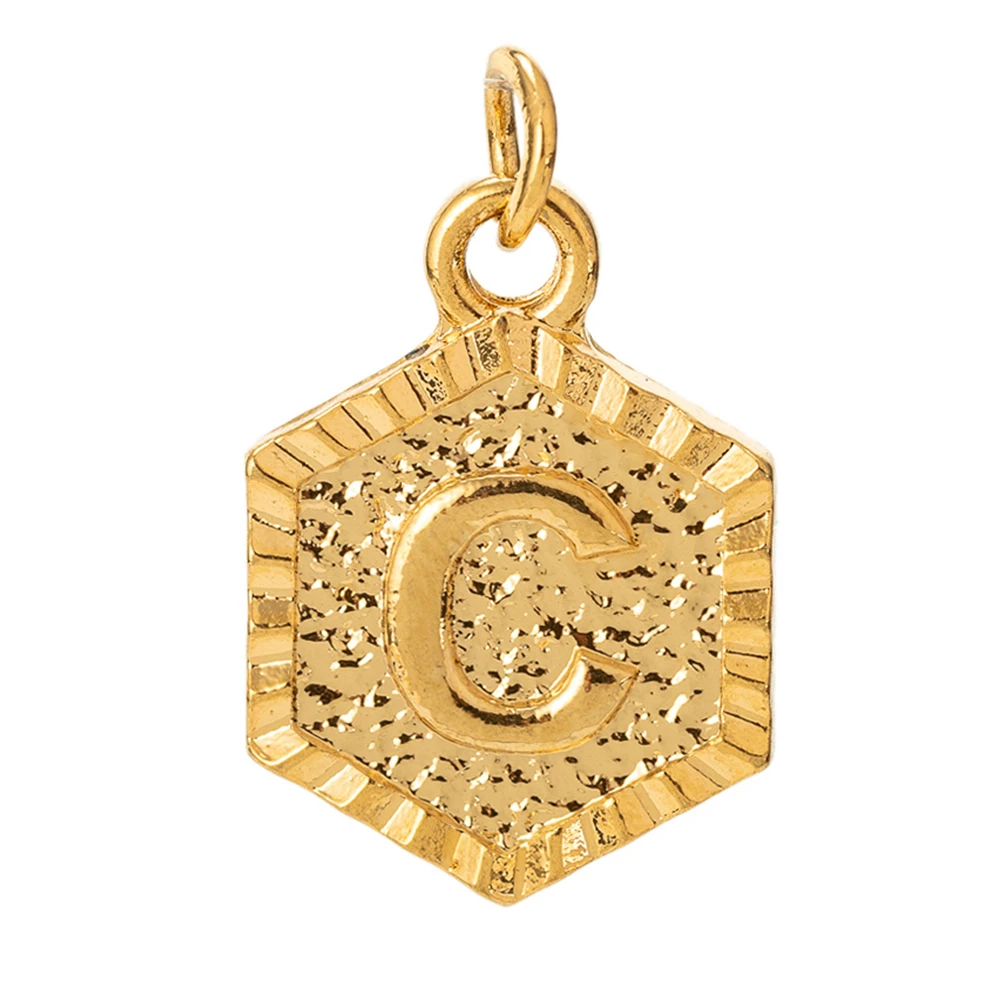 Золотой цвет A-Z письмо начальный Шарм Кулон для браслета для ожерелья для ножного браслета