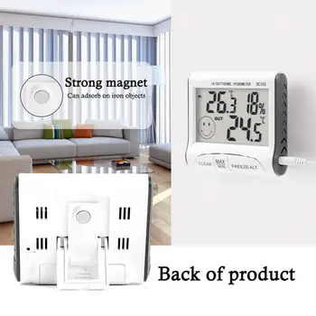 Strong Magnet Digital Humidity Display Hygrometer Thermometer Indoor Outdoor Temperature Humidity Monitor With Probe pet thermometer hygrometer round digital lcd display temperature humidity monitor