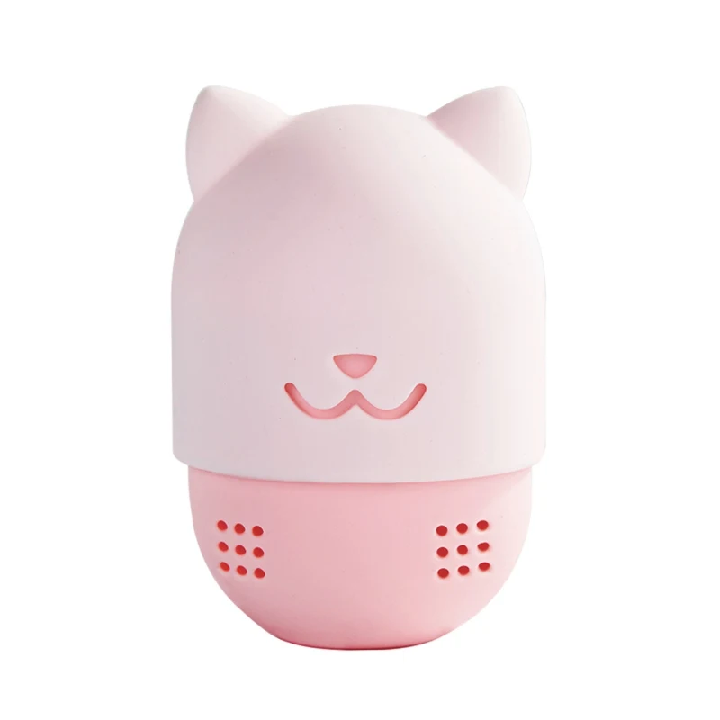Potable Cat форма макияж яйцо капсула силиконовый материал косметический слоеный Анти-пыль защитный чехол для переноски