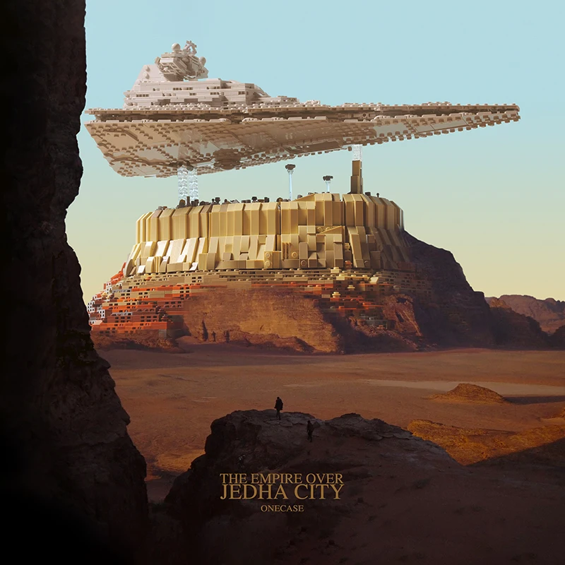 BuildMoc новый звездный Круизный корабль войны Империя над Jedha City MOC 5000 шт