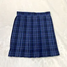 Юбка для девочек, корейский консервативный стиль, высокая талия, серая, синяя, юбка, летняя, Студенческая, плиссированная, клетчатая юбка, для женщин, милая, милая, танцевальная юбка для девочек