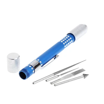 

4 in 1 Mini Diamonte Grit Sharpener Needle Set For Jewelry Wood Carving Tools F3MF