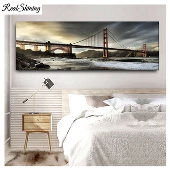 

San Francisco Golden Gate Bridge Cityscape Large Full Drill Resin 5D DIY Diamond Painting Embroidery Cross Stitch handmade F179