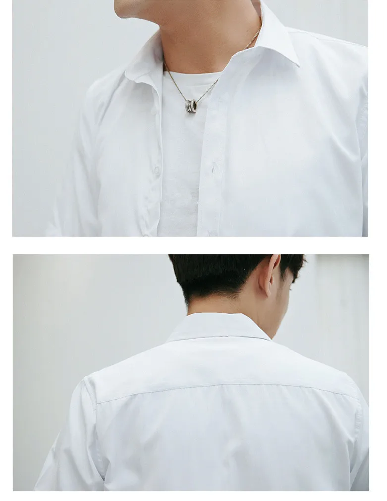 

Summer 2020 new men's short-sleeved thin shirt Slim youth business casual shirt