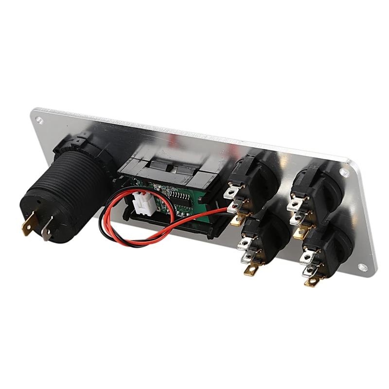 12 V/24 V кулисный переключатель Панель серии 1 с светодиодный вольтметр и Usb для туристического автофургона автомобиль лодка морской грузовик Rv-туристического автофургона Co